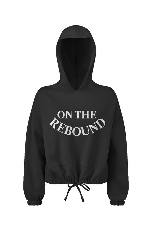 Cropped Oversize Hooded Sweatshirt - On The Rebound (Black)